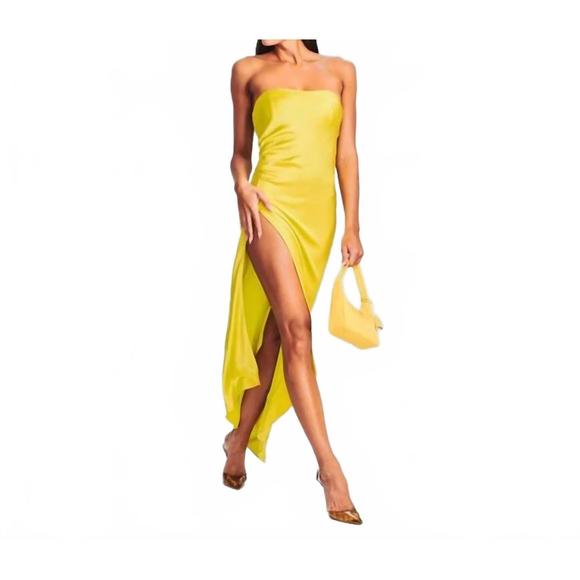 NEW SER.O.YA dalia strapless dress in yellow